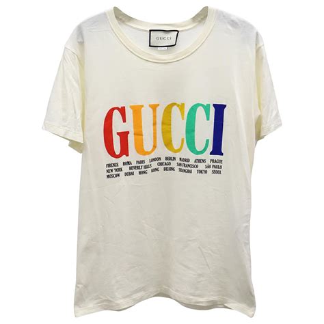 gucci rainbow cities t shirt.